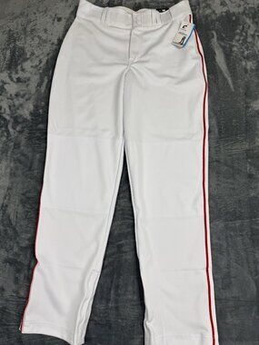 Champro Triple Crown Open Bottom Baseball Pants White W/ Red Piping Adult L NWT